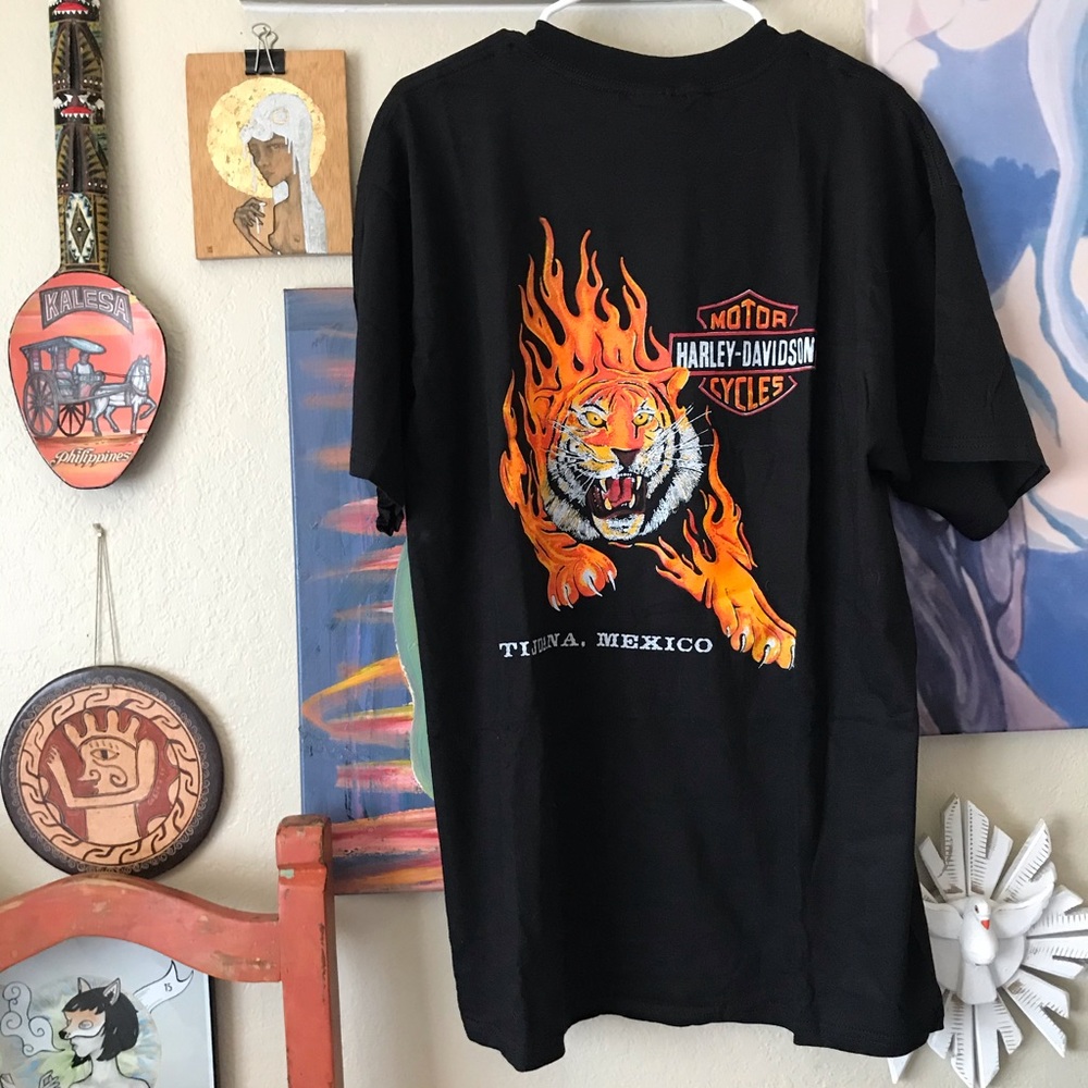 VINTAGE DEADSTOCK HARLEY DAVIDSON TIJUANA TSHIRT SIZE LARGE